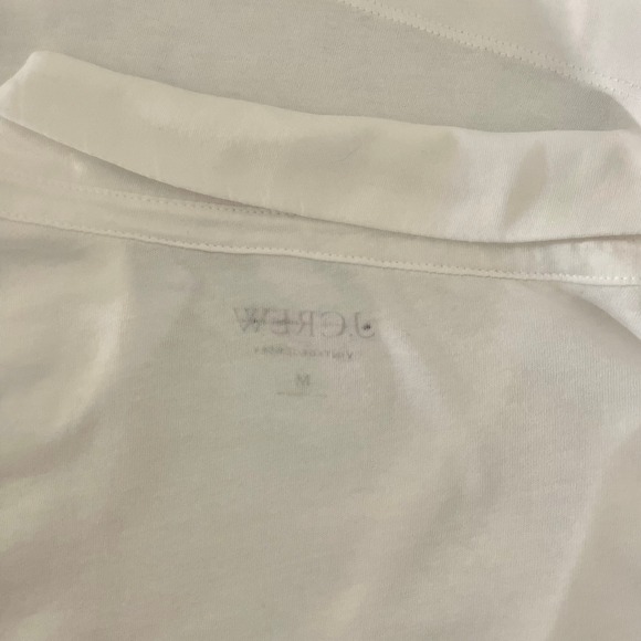 NWT!!! J. CREW Vintage Jersey Johnny Collar Shirt Solid White Pullover Medium - Picture 10 of 13
